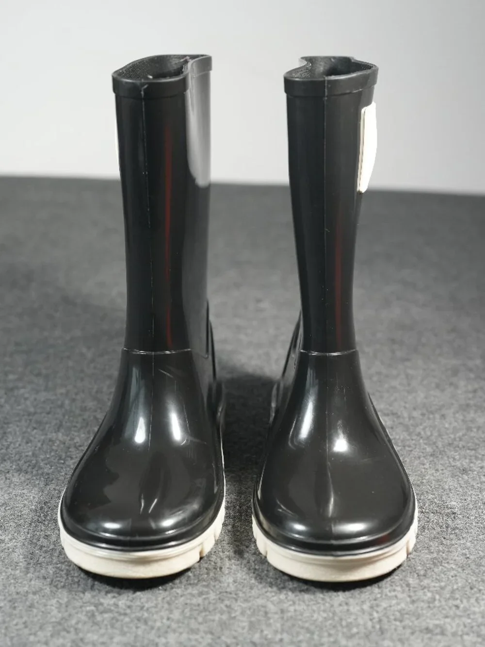 Marc Jacobs Skull Head Knew High Black &White kids Rubber Rain Boots Size 2